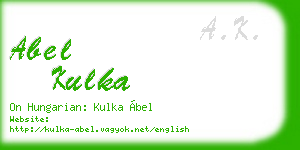 abel kulka business card